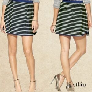 Pim + Larkin Striped Petal Hem Mini Skirt Women's M